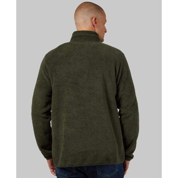 Men's Cozy Thermal Fleece 1/4 Quarter Zip Pullover Olive Green Father's Day XXL - Picture 4 of 4